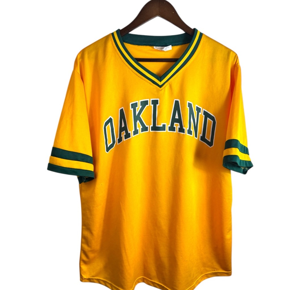 Match Up Oakland Athletics #34 Dave Stewart Jersey Size XL Yellow/Green